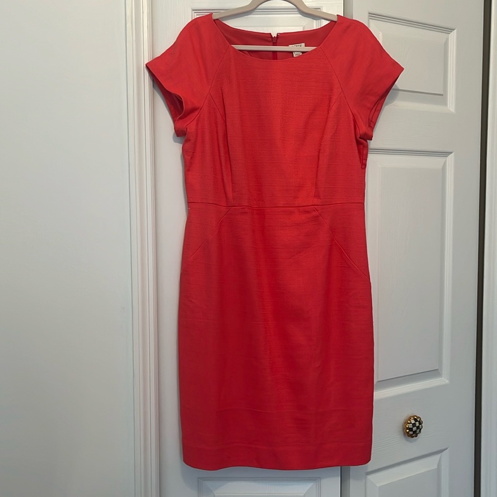 J.Crew Coral fitted dress